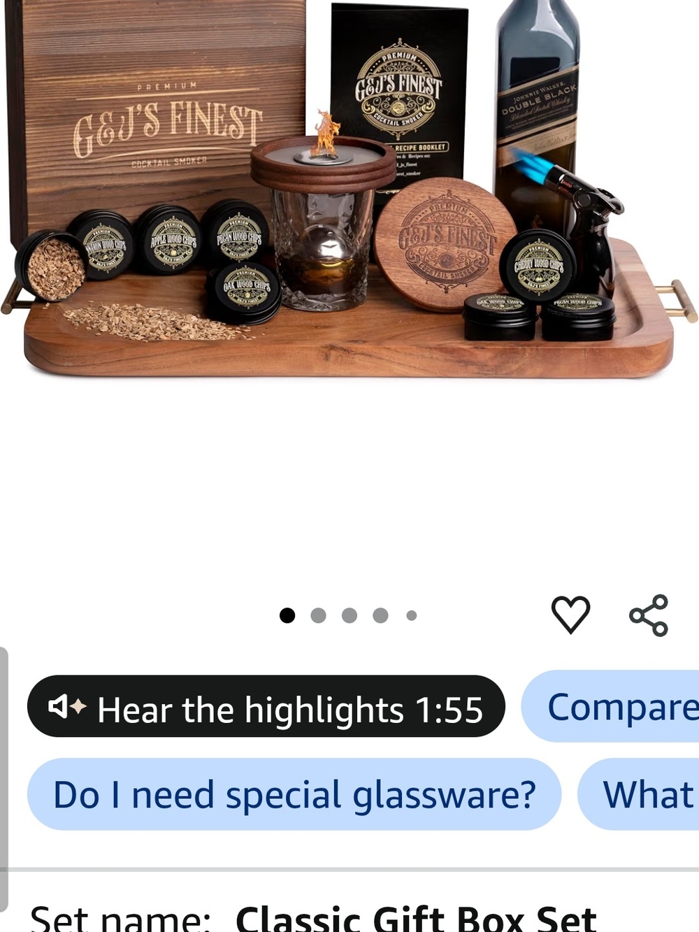 Mahogany Whiskey Smoker Kit